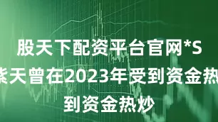 股天下配资平台官网*ST紫天曾在2023年受到资金热炒
